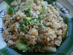 本格派?納豆レタス炒飯