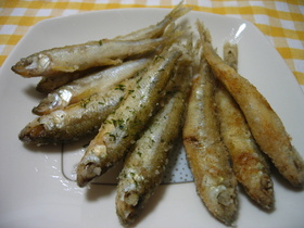 簡単おつまみ②ワカサギの唐揚げ３種