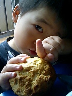 ホットケーキMIXでバナナスコーン