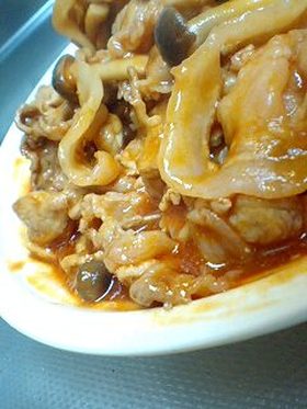 ケチャップ味のポークソテー