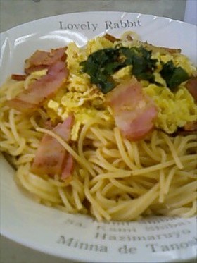 大葉にんにく醤油なパスタ