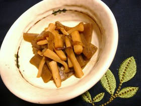 エリンギとこんにゃくの煮物