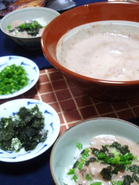 絶品(T▽T)ｙ自然薯でとろろ汁！