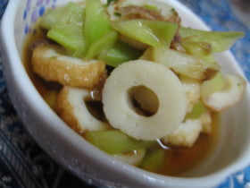 ブロッコリー茎☆ちくわのおかか煮