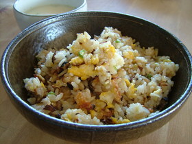 自家製干ししいたけのチャーハン