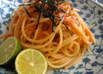 スダチが香る♪明太子スパゲッティ