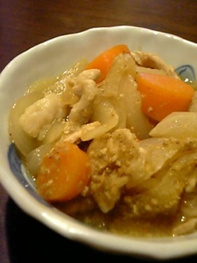 豚肉とかぶのゴマみそ煮