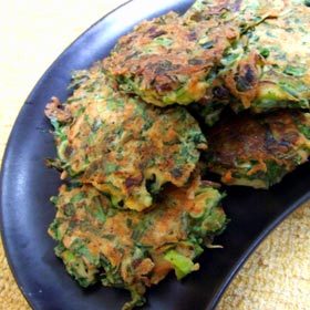 春菊と豆腐のチヂミ