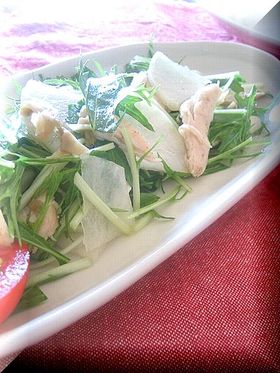 熱々ごま油＊大根とささみのザーサイ和え＊