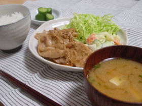 おうち食堂☆ご飯モリモリ！生姜焼き