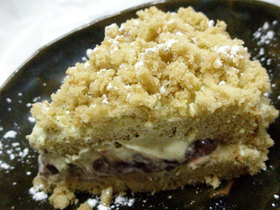 ふわふわスポンジケーキの抹茶あずきケーキ