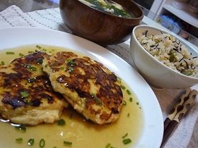 超ヘルシーあんかけ豆腐ハンバーグ