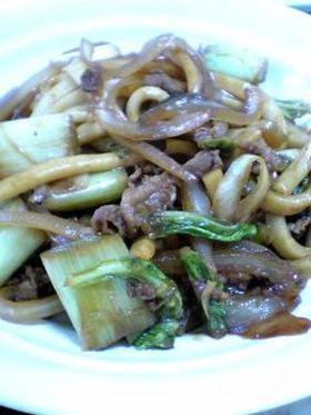 すきやき風焼きうどん