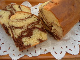 ホットケーキミックスで☆マーブルケーキ