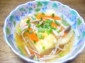 ちょっと上品な？きのこあんの揚げだし豆腐