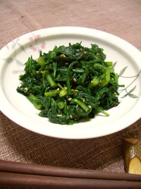 にんにく香る☆春菊のおひたし