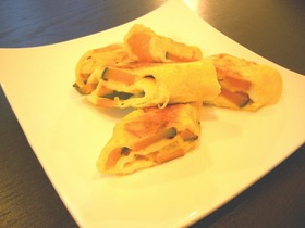お弁当の彩りに♪ かぼちゃ卵焼き 