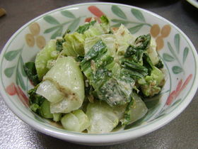 チンゲン菜のゴマゴママヨ和え