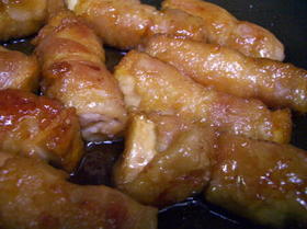♪厚揚げの豚肉巻き♪照り焼き味♪