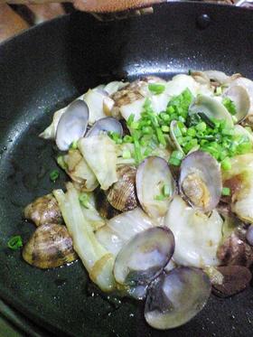 大葉にんにく醤油で★あさりキャベツ