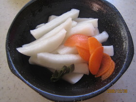 大根のお漬物
