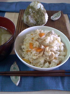 ささみとごぼうの混ぜご飯