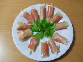 セロリの生ハムロール
