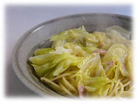 キャベツとツナの和風パスタ