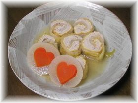 ✿簡単!白菜と鶏のクルクルロール煮✿