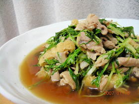 水菜と豚肉の炒め煮☆