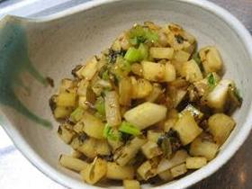 エコ料理☆大根の皮と辛子高菜炒め