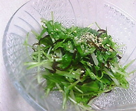 １分で簡単♬塩コンブde水菜の和え物