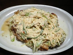 鶏肉のピリ辛マヨネギソースのっけ☆