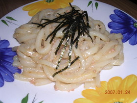 あっ!という間にたらこうどん♪
