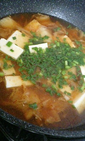 キムチと豆腐のスープ