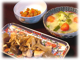 鶏肉のソテーきのこソース