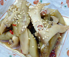 ごぼうとエリンギの中華風漬け