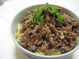 キャベツも美味しい焼肉丼♪