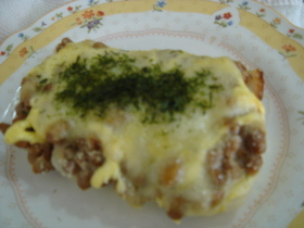 和風～ちくわde納豆ピザ