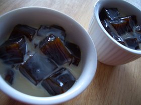 練乳でコーヒーゼリー