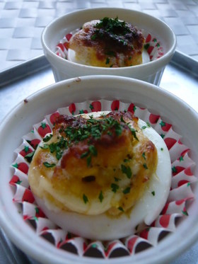 ツナゆで卵のマヨ焼き*お弁当に