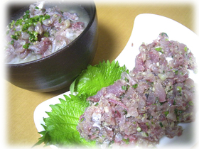 アジのたたき&絶品茶漬け