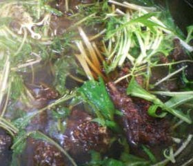 食べやすい♪くじらと水菜の★はりはり鍋★