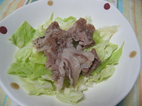 レンジで簡単☆豚肉＆キャベツ