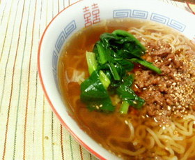 生ラーメンで☆低カロリーで美味♪坦々麺♪