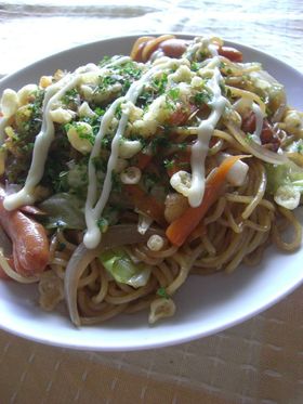 揚げ玉＆にんにく入り焼きそば　