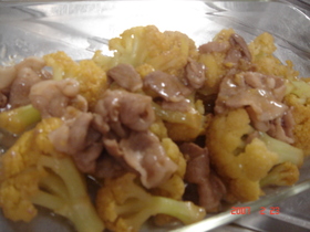 カリフラワーの麺つゆ☆柚子胡椒バター☆