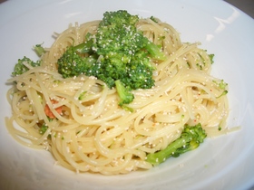 ブロッコリーと明太子のパスタ