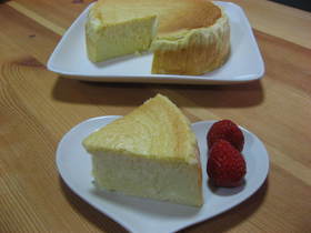 ノンオイルふわふわ♪お豆腐のスフレケーキ