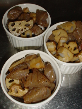 【美肌食】こんにゃく蓮根ピリ辛炒め